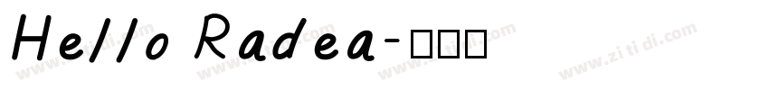 Hello Radea字体转换